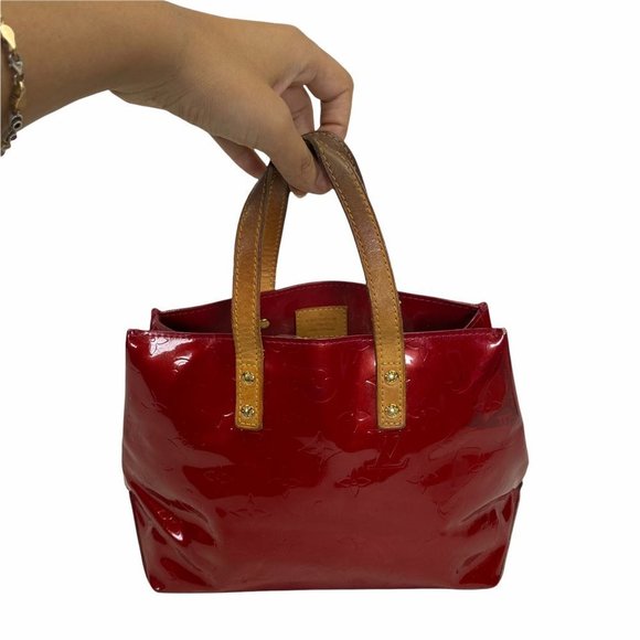 Louis Vuitton Tote Bag Read PM Red Vernis 009188M - Picture 10 of 13